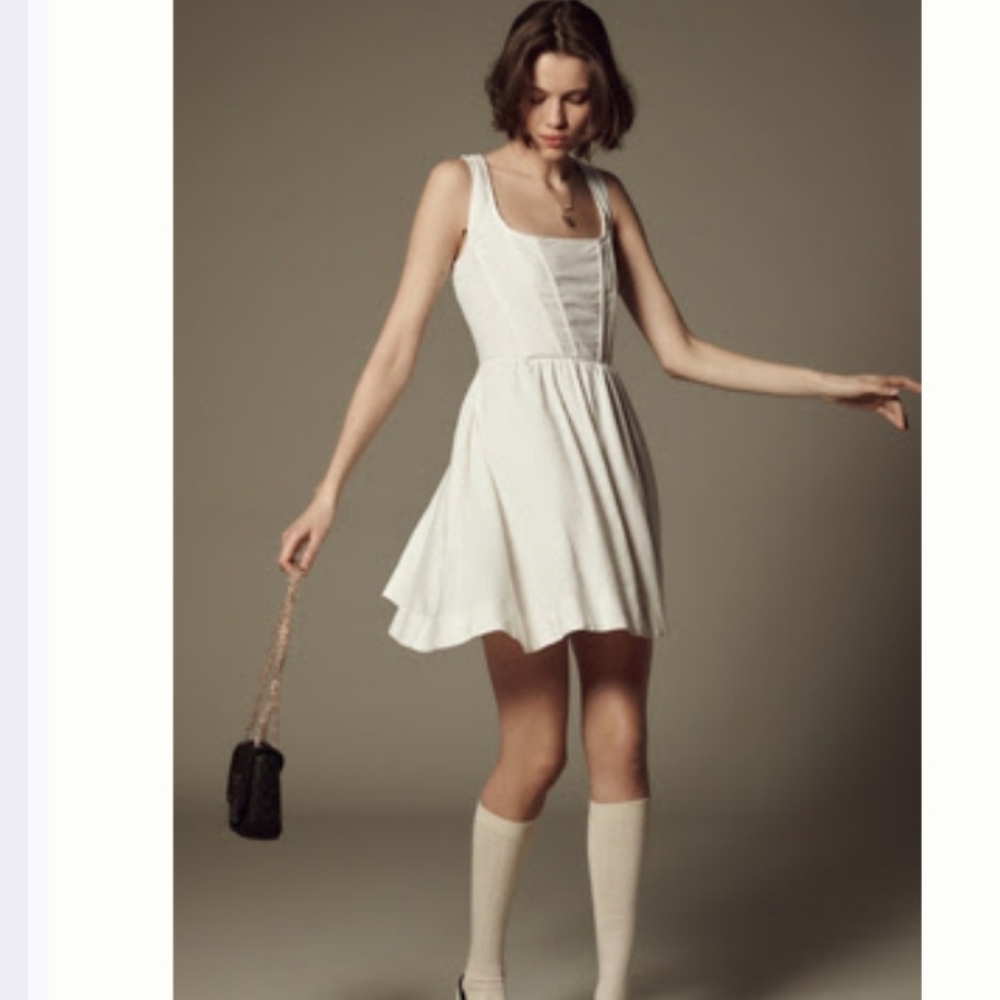 💖💖 NWT Anthropologie Aureta Studio Fit & Flare Corset Mini Dress Size XLP